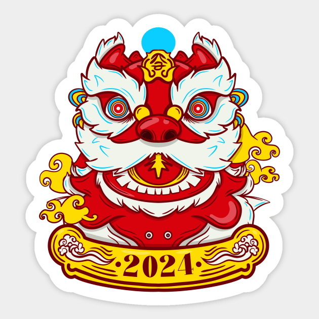 Chinese New Year Dragon 2024 Sticker by By-Berto